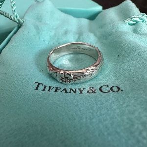 Tiffany & Co. Size 9 Sterling Silver 925 Nature Rose Flower Ring 💙